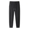 Pantalones Jogger de Pierna Recta Sueltos Transpirables de Verano para Hombre, Moda Casual, Pantalones Deportivos de Color Sólido, Versátiles, Absorbentes de Sudor, Secado Rápido