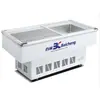 Baicheng Sc-1380 Vitrina de Exhibición de Alimentos Gabinete Isla Gabinete Inclinado para Mariscos Barbacoa Supermercado Vitrina de Conservación Fresca Congelador