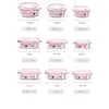 Bowl de Vidrio de Borosilicato Alto para Conservar Frescura Horno de Microondas Especial Caja de Almuerzo para el Hogar Caja de Almuerzo Rectangular