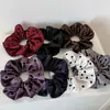 Lazo para el pelo de lunares grandes de doble capa estilo coreano Anillo elegante para el pelo Cuerda de tela clásica para el pelo Scrunchie Accesorio para el pelo Estilo nuevo