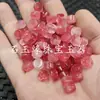 Contas de jade azul de corte reto, contas de ábaco, contas de jade soltas, espaçadores vermelho-rosa, contas para acessórios de pulseira DIY