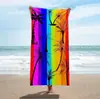 Toalla de Baño Microfibra Absorbente Lista para Usar Popular Transfronteriza Vacaciones Activo Secado Rápido Toalla de Playa Estampada Costas