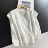 Qing 2026 Camiseta Cardigan sin Mangas de Tencel con Temperamento Reductora de Edad Estilo Delgado de Verano Top Pequeño Venta al por Mayor N6AT26110