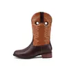 Botas de Caballero Bordadas con Costuras Nuevas Zapatos de Hombre con Botas de Cuero Comercio Exterior Manga Media 4840 Mujer Europeas y Americanas Negras
