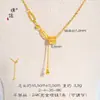 Loja de Ouro Mesmo Estilo Ouro Areia Cintura Fina Mantra de Seis Caracteres Lírio do Vale Colar com Borla Corrente de Clavícula Versátil de Alta Qualidade