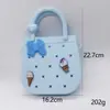 Venta Caliente Transfronteriza Bolsa de Silicona con Agujeros para Manualidades Caricatura Bolso de Playa para Niños Bolsa de Almacenamiento para Teléfono Móvil Venta Directa de Fábrica