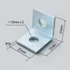Accesorios para Soportes Fotovoltaicos Antisismo Conector en L Base Galvanizada Conector de Dos Agujeros Abrazadera para Viga Arandela Junta