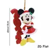 Decoração Pendente de Árvore de Natal de Acrílico Dupla Face Desenho Animado de Natal Fofo Pendente de Carro Novo Produto Transfronteiriço