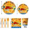 Amazon Dragon Ball Temático Festa Infantil Pratos de Papel, Copos de Papel, Guardanapos de Papel, Toalhas de Mesa, Facas, Conjunto de Suprimentos para Decoração de Ambiente