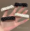 Pente invertido requintado e fofo para penteados estilo princesa, presilhas laterais para cabelo para mulheres, acessórios de cabelo com laço estilo coreano e presilhas de cabelo da moda para estilizar e arrumar fios soltos