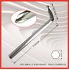 Llave de Doble Propósito Hexagonal en Forma de Cruz de Acero 45# M3-M5 con Doblez en Ángulo Recto y Borde Corto al por Mayor
