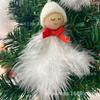 Decoración de árbol de Navidad directa de fábrica, colgante creativo, nuevo muñeco de plumas, muñeco de nieve, caja de regalo de Navidad, accesorios