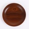 Vajilla de madera de nogal negro estilo japonés plato para refrigerios al por mayor madera maciza plato para fruta plato redondo creativo plato de madera plato para escupir huesos