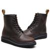 Botas Martin 1460 de Caña Alta en Piel Crazy Horse Marrón para Mujer, Botines Clásicos Retro Estilo Británico, Botas de Cuero Genuino para Hombre y Mujer, Tendencia de Punta Redonda