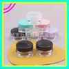 Botella cuadrada negra 10g tarro rosa para crema caja de polvos para maquillaje 10ML botella de esmalte de uñas caja verde para ungüento botella de lápiz labial