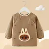 Bata para niños, babero de otoño e invierno para bebé, diseño reversible, impermeable, delantal de estilo nuevo, bata para comer, apta para niños y niñas, para uso en preescolar
