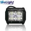 Luz de trabajo LED trinocular para coche de 48 W, lente 4D, 16 luces, foco para vehículo todoterreno, faro delantero modificado