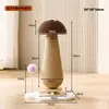Tabla rascadora para gatos resistente al desgaste sin pelusa hongo rojo tamaño grande todo sisal árbol para gatos cuerda de cáñamo colorida rascador para gatos resistente a los arañazos