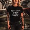 2023 comercio exterior nueva camiseta con letra verano manga corta para hombre y mujer camiseta de manga corta WISH entrega de una pieza