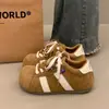 Zapatos Deportivos de Entrenamiento Casuales Alemanes de Venta Caliente para Mujer 2026 Verano Nuevos Retro Rojos Zapatos Deportivos Moda Suela Plana Bloque de Color Zapatos Individuales