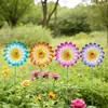 Inserciones de Flores de Hierro Forjado Transfronterizas, Decoraciones de Jardín Floral de Cuatro Colores, Pequeños Arreglos Florales, Suministros de Jardinería, Flores Artificiales