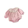 Nuevo Mameluco de Manga Larga para Bebés Niñas, Body con Lazo para Bebé, Ropa de Abrigo para Niñas Otoño 2026 Traje para Gatear