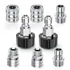 Especial transfronterizo para pistola de agua para lavado de autos de alta presión, manguera de alambre de acero 3/8-M22, conector rápido de cobre vivo 1/2 estándar de EE. UU. rápido