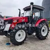 Trator agrícola Gronz 1404 com rodas, motor Dongfanghong, eixo traseiro alargado, cabine climatizada