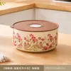 Tigela para Conservar Flores Begônia Estilo Novo, Marmita de Cerâmica Grau Alimentício Segura para Micro-ondas, Tigela para Frutas, Conjunto de Louças Atacado