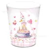 Mm345 Rosa Ganso Grande Vajilla Fiesta 8 Personas Cuatro Piezas Dibujos Animados Ganso Grande Platos de Papel Decorativos Vasos de Papel Servilletas Set
