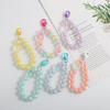Colgante de Flor Corta Cuentas Pequeñas de Color Fresco Cadena Colgante para Teléfono Móvil Llavero Colgante para Bolso diy con Cuentas