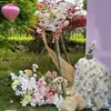Adereços de Casamento Arco de Estrutura de Bambu Estilo Chinês Evento ao Ar Livre em Shopping Festival Decoração de Boas-Vindas de Aniversário Estrutura de Fundo de Bambu Amarelo