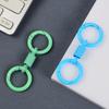 Llavero de pintura metálica de color pequeño fresco coreano doble anillo hebilla de resorte hebilla de conexión de equipaje accesorios de joyería diy