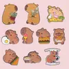 Broche Combinado Serie Capibara Transfronterizo Insignia de Conjunto Forma de Caricatura Creativa Personalidad Capibara Venta al por Mayor