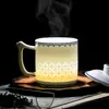 Taza de Cerámica Azul y Blanco Exquisita de Jingdezhen con Tapa Gran Capacidad Taza de Agua Personal para Oficina Taza para Reuniones Individual Se Puede Imprimir con Nombre