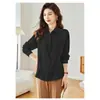 Suéter Falso de Dos Piezas Estilo Nuevo Primavera, Otoño, Invierno, Tejido de Punto Holgado y Adelgazante, Ropa de Abrigo de Manga Larga, Top Camisa con Retazos para Mujer