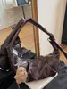 Bolso Cruzado Plegado de Gran Capacidad Coreano para Mujer 2025 Otoño e Invierno Nuevo de un Solo Hombro Retro Casual Bolso Dumpling de un Solo Hombro