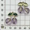 Pendientes Colgantes de Aleación Acrílica de Cereza de Cristal 3D para Hacer Manualidades Transfronterizos, Collares, Llaveros, Accesorios de Joyería