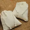 Bolsas de Algodón Puro Ecológicas con Cordón, Bolsas Pequeñas de Tela para Empaque de Algodón, Bolsas para Especias, Bolsas de Empaque de Grado Alimenticio, Al por Mayor en Stock