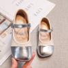 Zapatos de cuero pequeños para niña de estilo occidental, primavera 2025, nuevos zapatos para niña, zapatos de princesa de suela blanda, zapatos de estilo coreano de alto rendimiento.