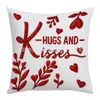Amazon Día de San Valentín Elementos Florales de Animales y Plantas Carta Digital Impresión 2D Bordado Anti Funda de Cojín de Oficina