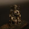 Decoración de latón del dios de la riqueza Artesanías Cuenco del tesoro Lingote de Ruyi Estatua del dios de la riqueza Adoración Decoración del salón budista del hogar