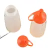 Botella exprimible de salsa de tomate, botella exprimible con boquilla para miel, botella de plástico de grado alimenticio para ensalada, frasco comercial, frasco para condimentos de salsa