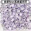 Mini tachuelas de garra de colores en forma de corazón y pentagrama, cuentas de garra pintadas, tachuelas de garra decorativas DIY para ropa de muñeca BJD, accesorios hechos a mano