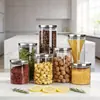 Potes de Vidro para Armazenamento Atacado com Tampas de Aço Inoxidável, Inodoros, para Armazenar Grãos, Alimentos, Doces, Armazenamento na Geladeira, à Prova de Umidade e Mofo