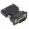Conversor VGA para HD com Áudio e Fonte de Alimentação, Adaptador de Alta Definição de HD para TV/Projetor VGA