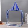 Bolsa de viagem de PVC fosco, bolsa transparente com zíper de PVC, bolsa tridimensional portátil para costura