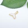 Acessórios para joias DIY acessórios pingente de sereia gota banhado a ouro tendência pequeno fresco cauda de peixe concha de imitação pingente