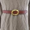 Cinto Feminino 2024 Nova Moda Cinto Simples Versátil Feminino Decorativo Estilo Ins Couro Genuíno Cinto Jeans Atacado