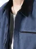 Chaqueta de solapa de lona lavada transfronteriza, chaqueta corta de béisbol moderna para hombre de primavera/otoño, chaqueta de trabajo estilo americano Detroit